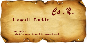 Csepeli Martin névjegykártya