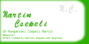 martin csepeli business card